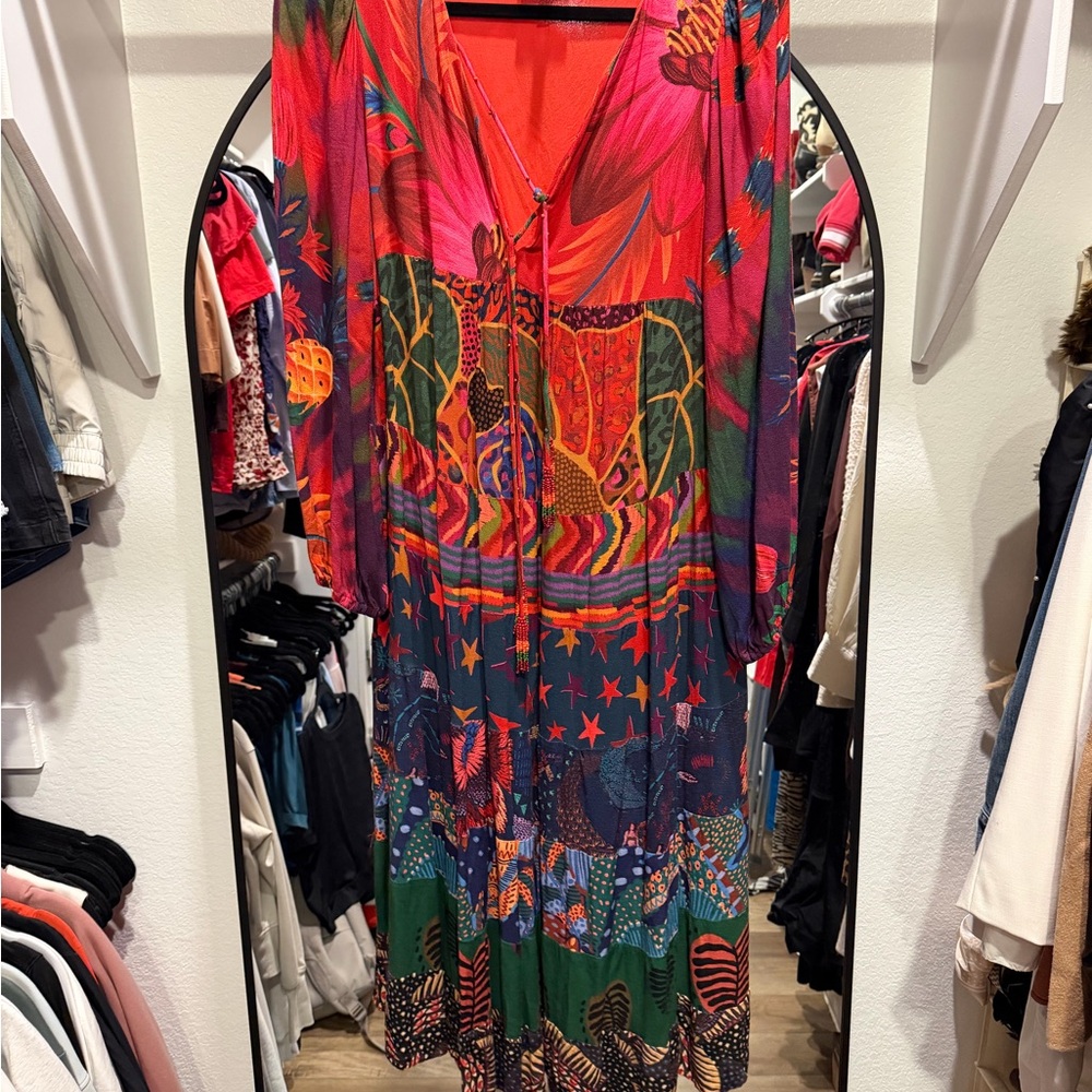 Farm Rio Mixed Print Tunic Dress